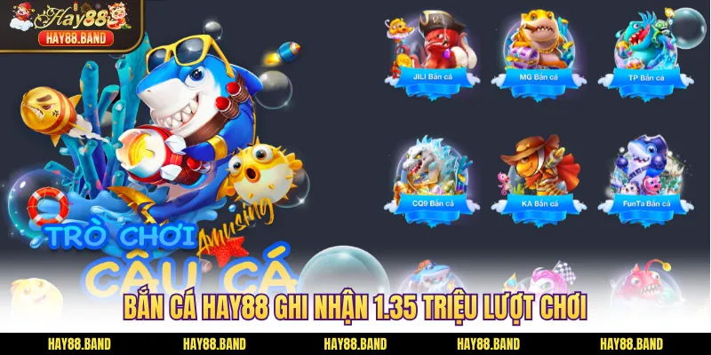 Bắn cá HAY88 ghi nhận 1.35 triệu lượt chơi