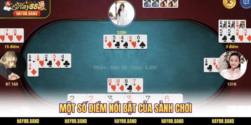 Một số điểm nổi bật của sảnh chơi