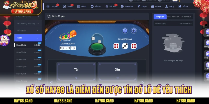 Xổ số hAY88 là điểm đến được tín đồ lô đề yêu thích