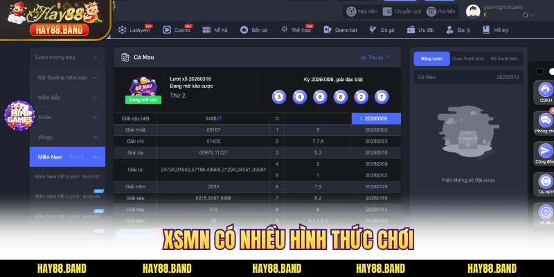 XSMN có nhiều hình thức chơi